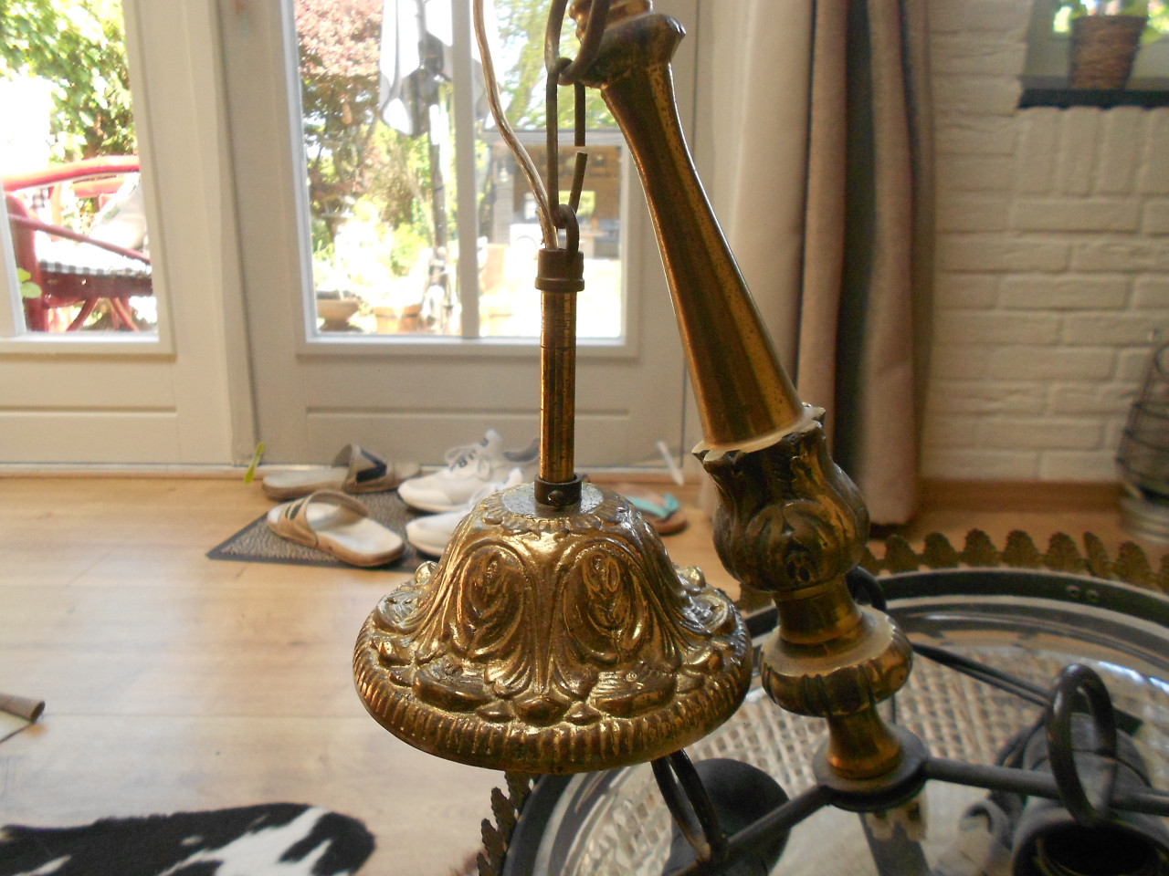 Antieke zware hallamp hal lamp plafondlamp
