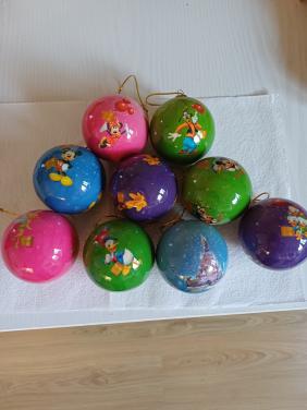 Disney kerstballen 9 stuks onbreekbaar z.g.a.n.