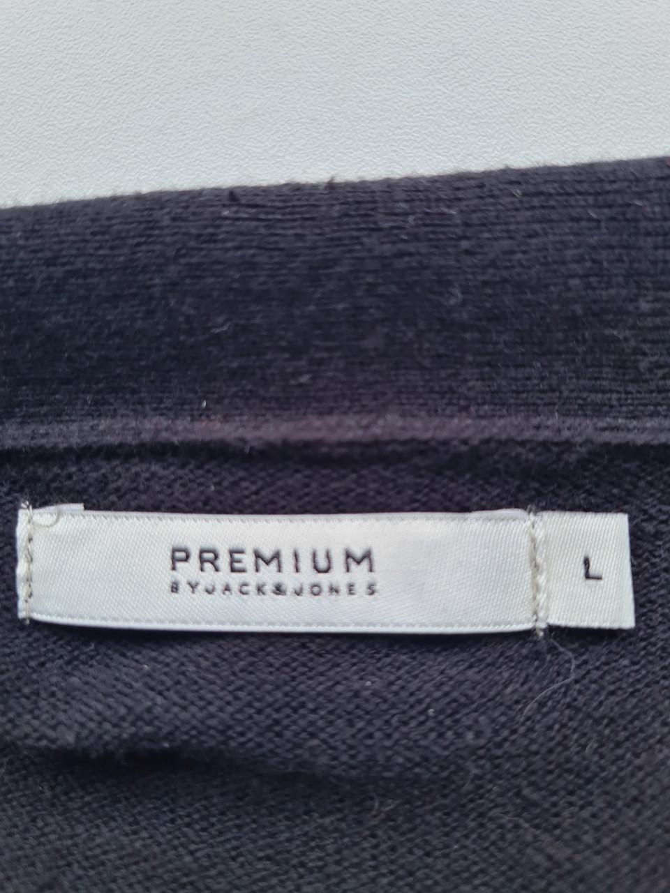 Lang zwart vest van Premium Jack & Jones  met capuchon Maat L
