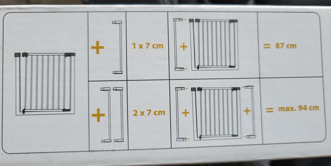 Traphekje Safety 1st Quick Close + 2 x 7 cm verlengstuk