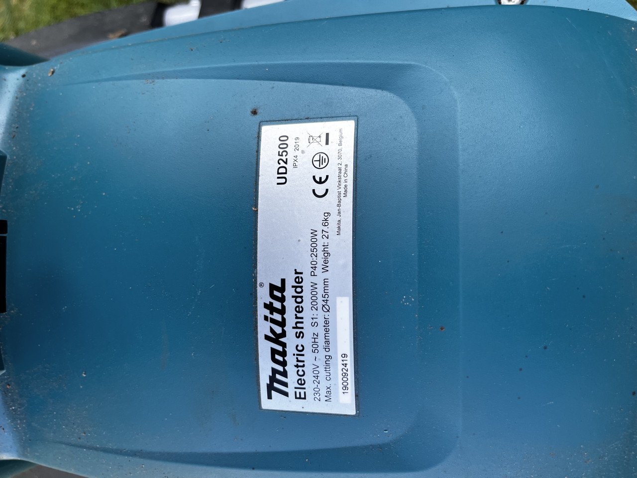 Makita Hakselaar. Mooi en goed. UD2500