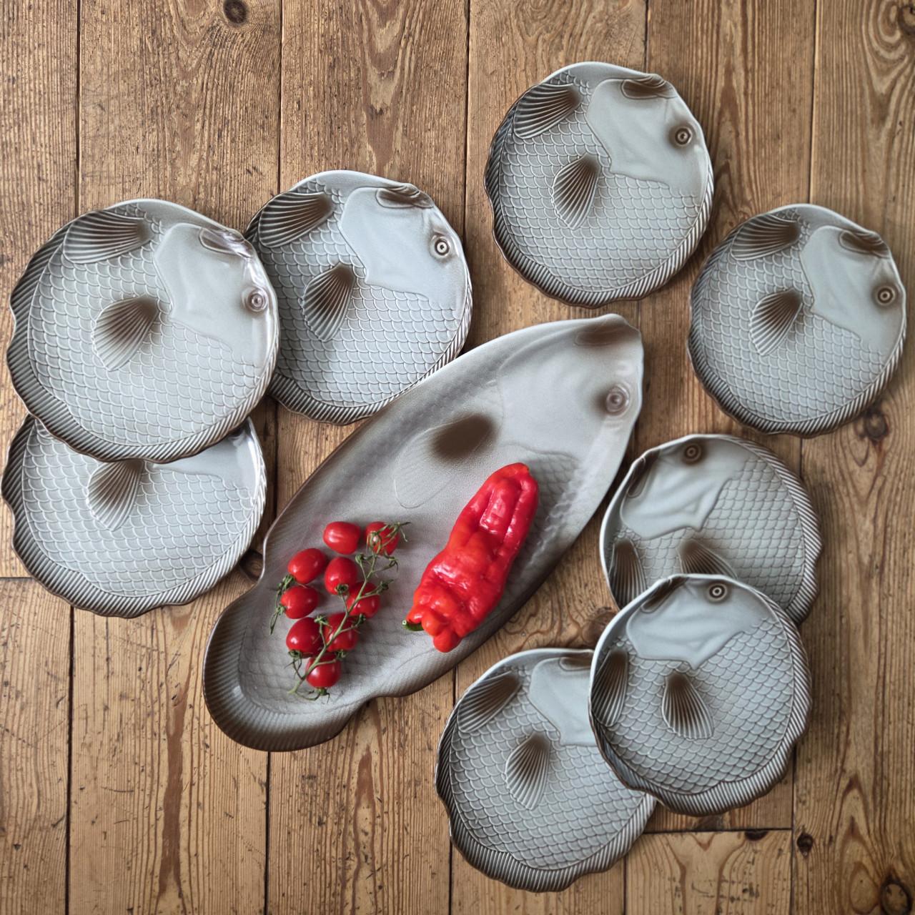 Salins vintage visservies uit Frankrijk