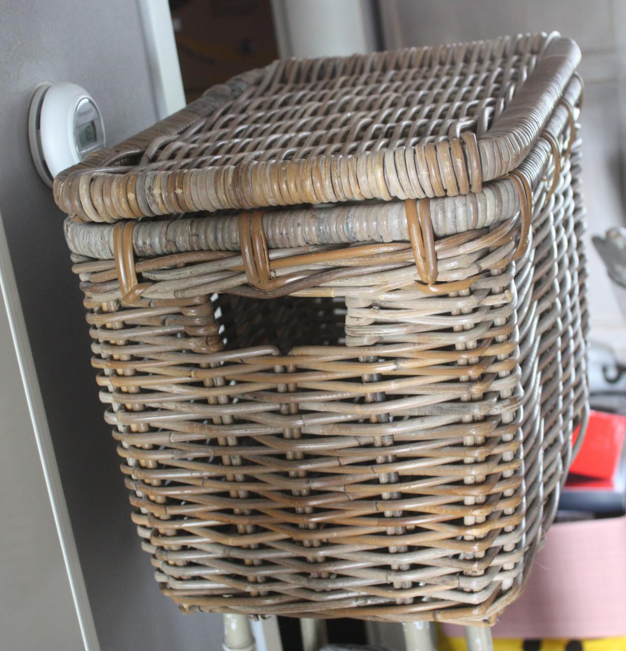 Mand kan ook als fietsmand gebruikt worden