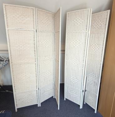 2 Rieten KAMERSCHERMEN 135 breed x180 cm hoog