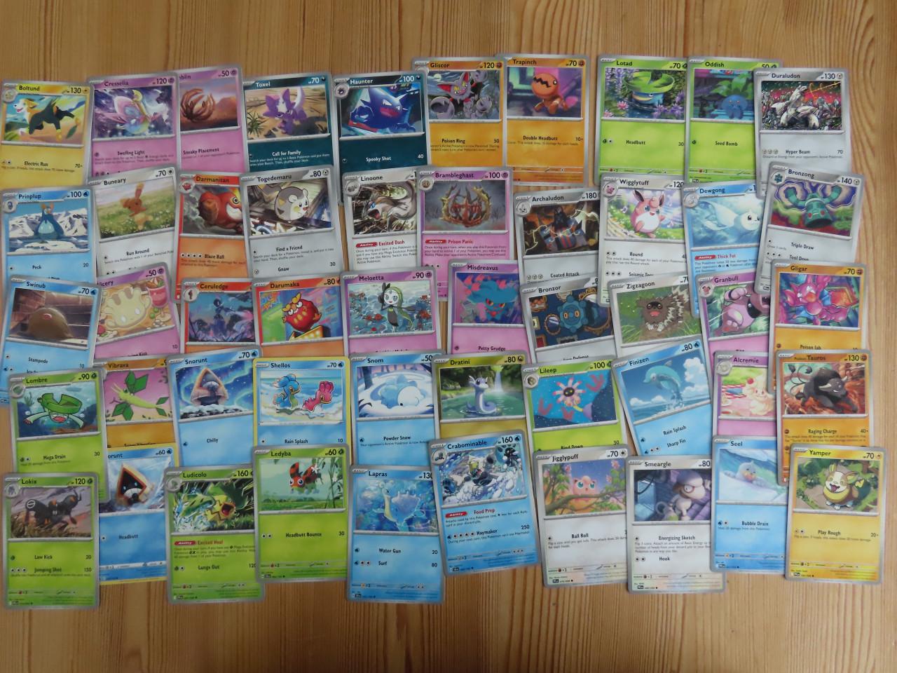50 verschillende pokemon kaarten