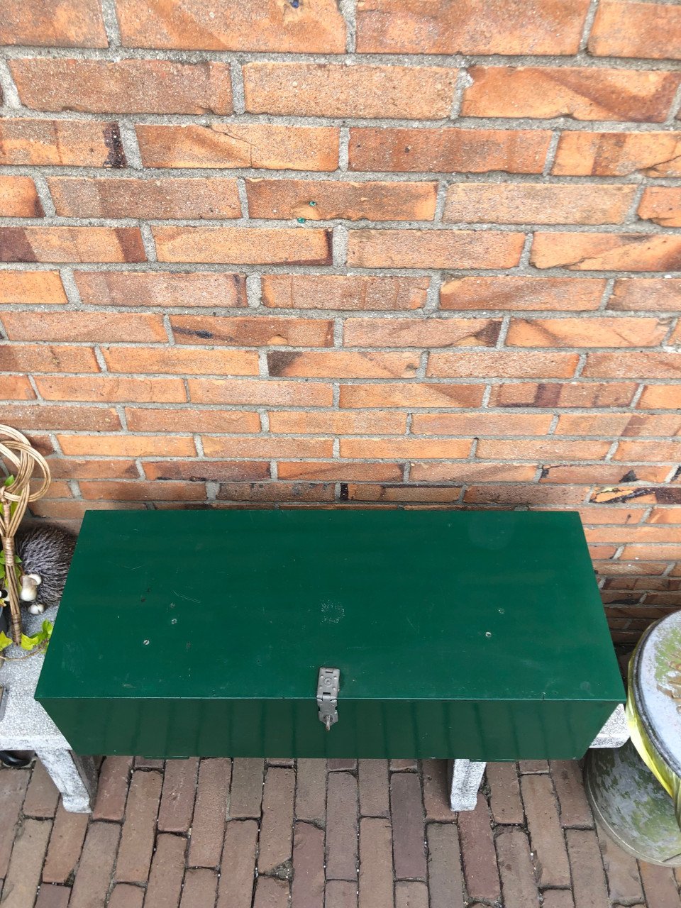 Groene gereedschap kist.