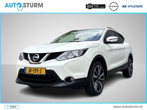 Nissan Qashqai 1.6 tekna *1500kg trekgewicht! | panoramadak | leder | stoel