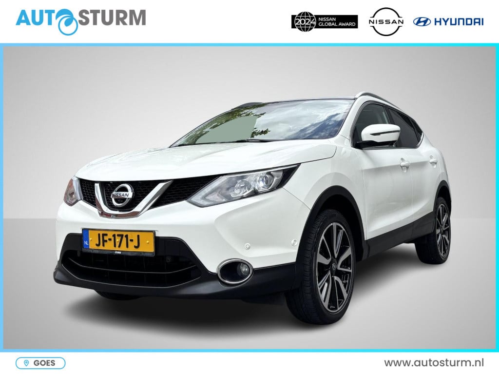 Nissan Qashqai 1.6 tekna *1500kg trekgewicht! | panoramadak | leder | stoel