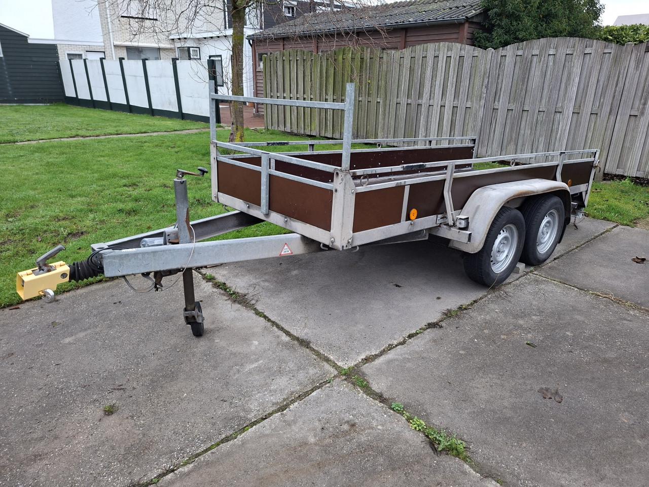 Dubbelasser aanhanger 130x350 cm