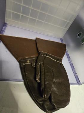 Vintage leren motorwanten,