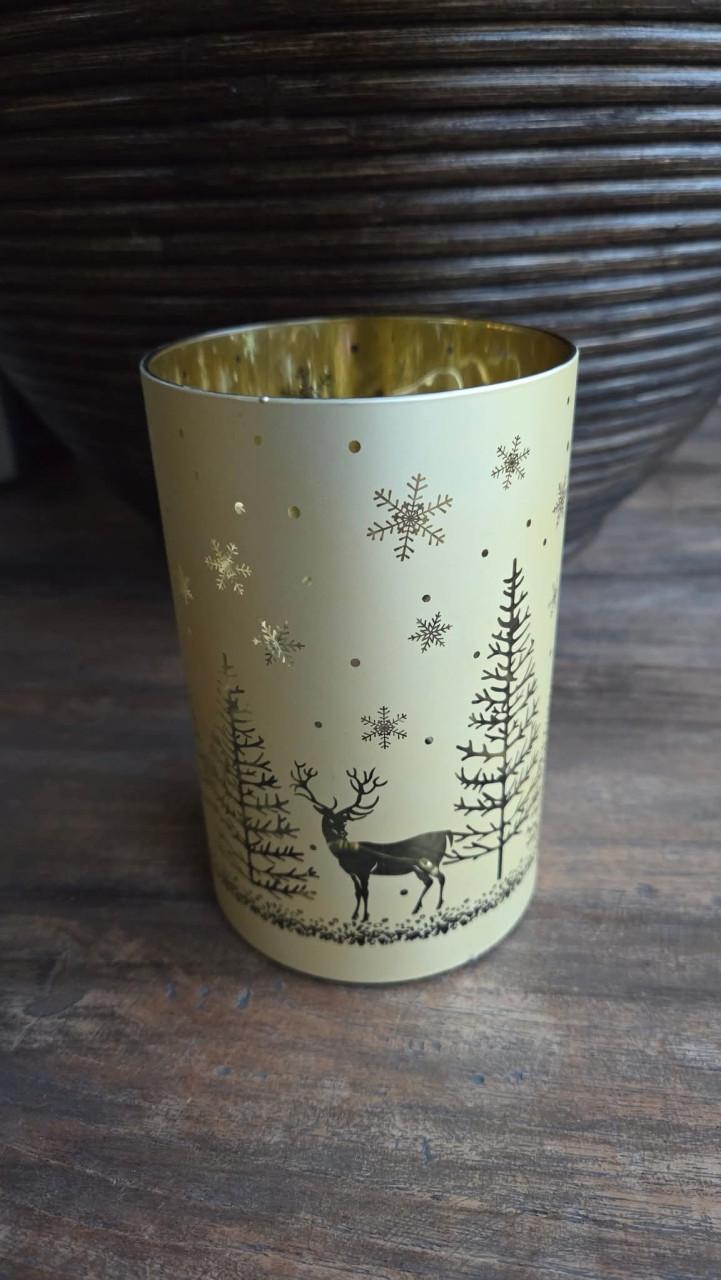 🌲Goudkleurig windlicht