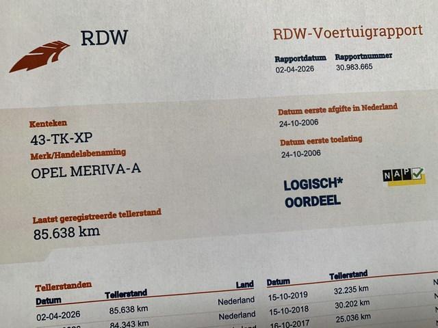 Opel Meriva 1.6 16v automaat - v e r k o c h t