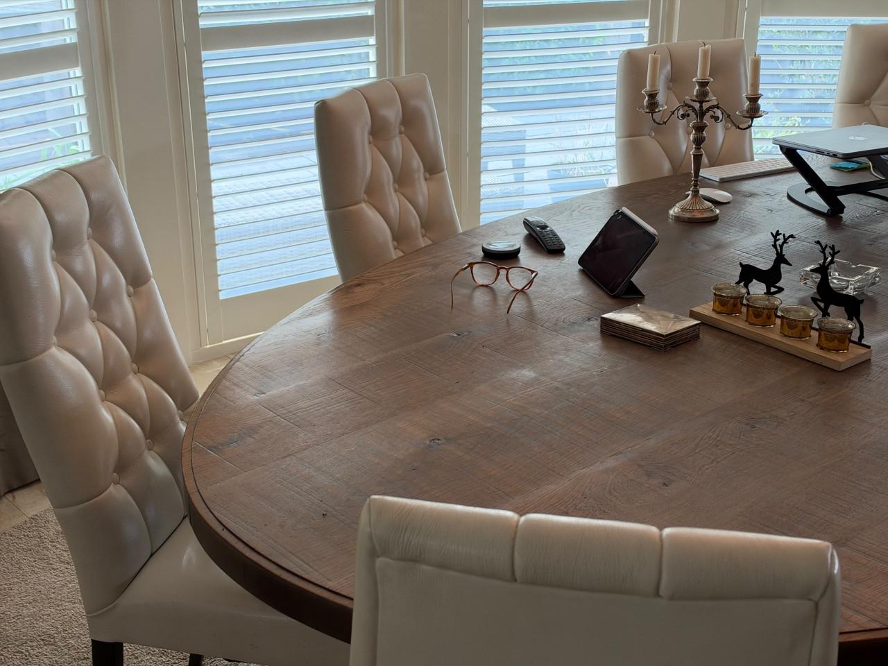 8x luxe eettafel stoelen