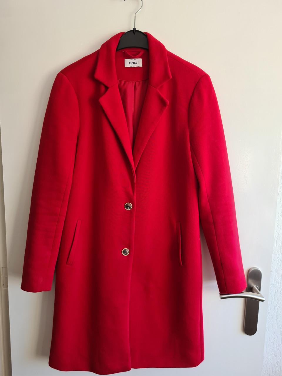 Rode lange blazer / zomer jas van Only Maat M
