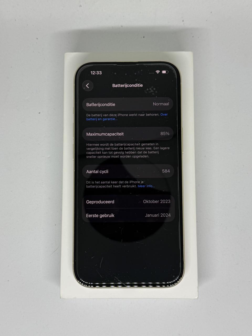 IPhone 15 geel  128GB  85%