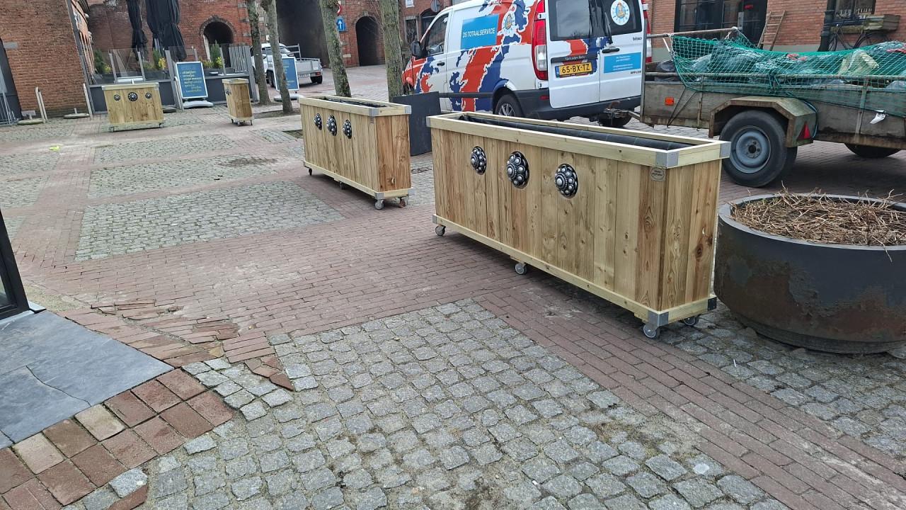 Zeeuwse knop bloembakken projecten ter inspiraties L200 x B35 x H85