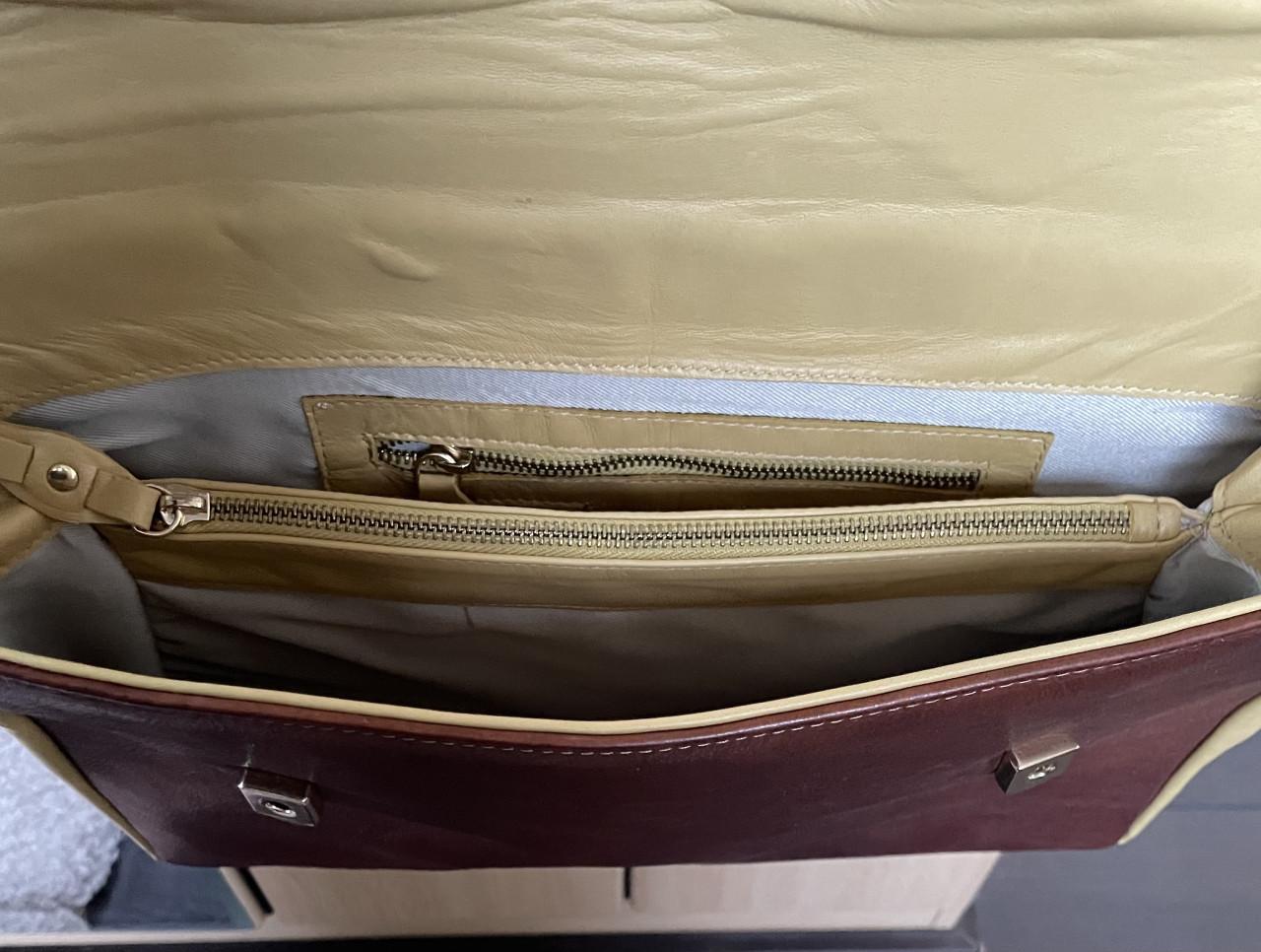 Leren office/laptop tas