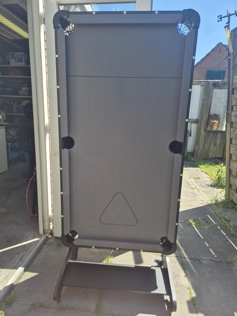 Opklapbare pooltafel BT 500 grijs laken Pongori (Decathlon)