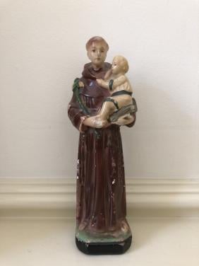 Mooi brocante heilig st. Antonius beeldje