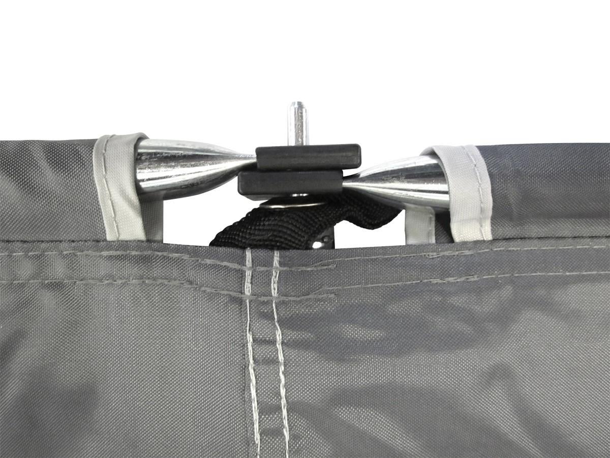 Bo-Camp windscherm Solid met raam antraciet/grijs