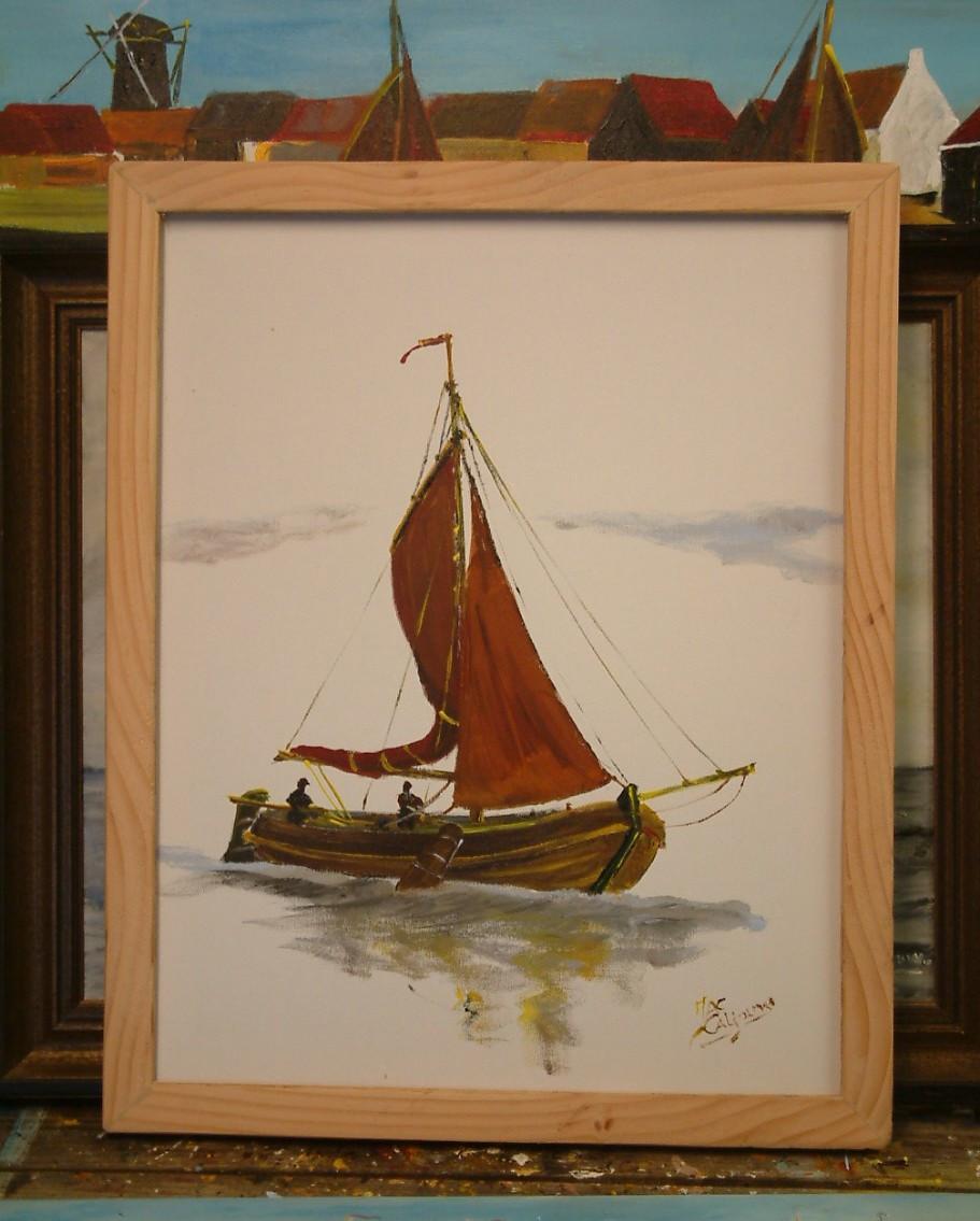 Hoogaars - botter -hengst -schilderij van af 45 euro incl Lijst er om