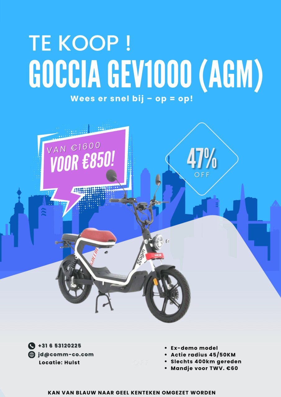 Goccia Gev1000 Elektrische Scooter