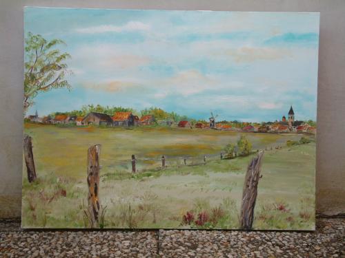 Domburg  van uit landweg  en Vilsteren   Jac Caljouw  schilderijen