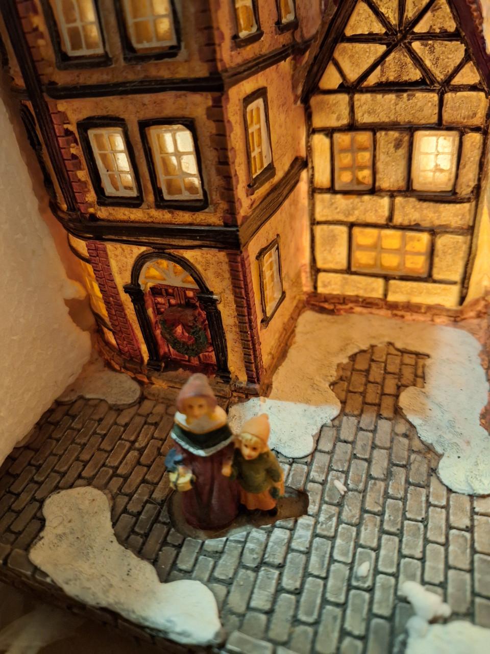 Decoratief kersthuisje