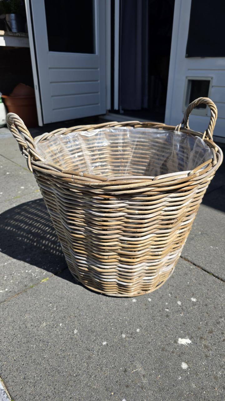 Grote rotan (rieten) mand 50cm