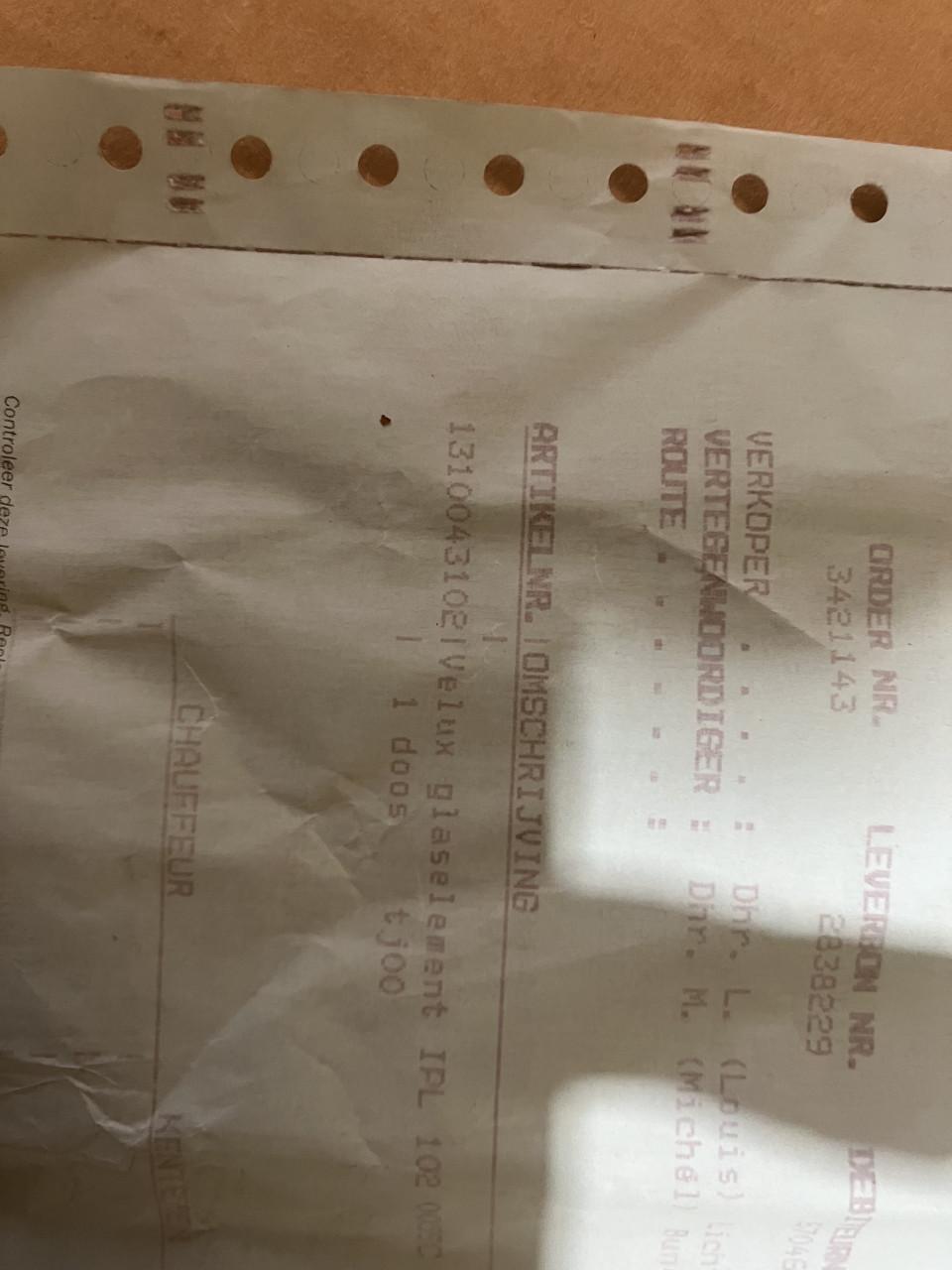 Velux glaselement voor IPL 102