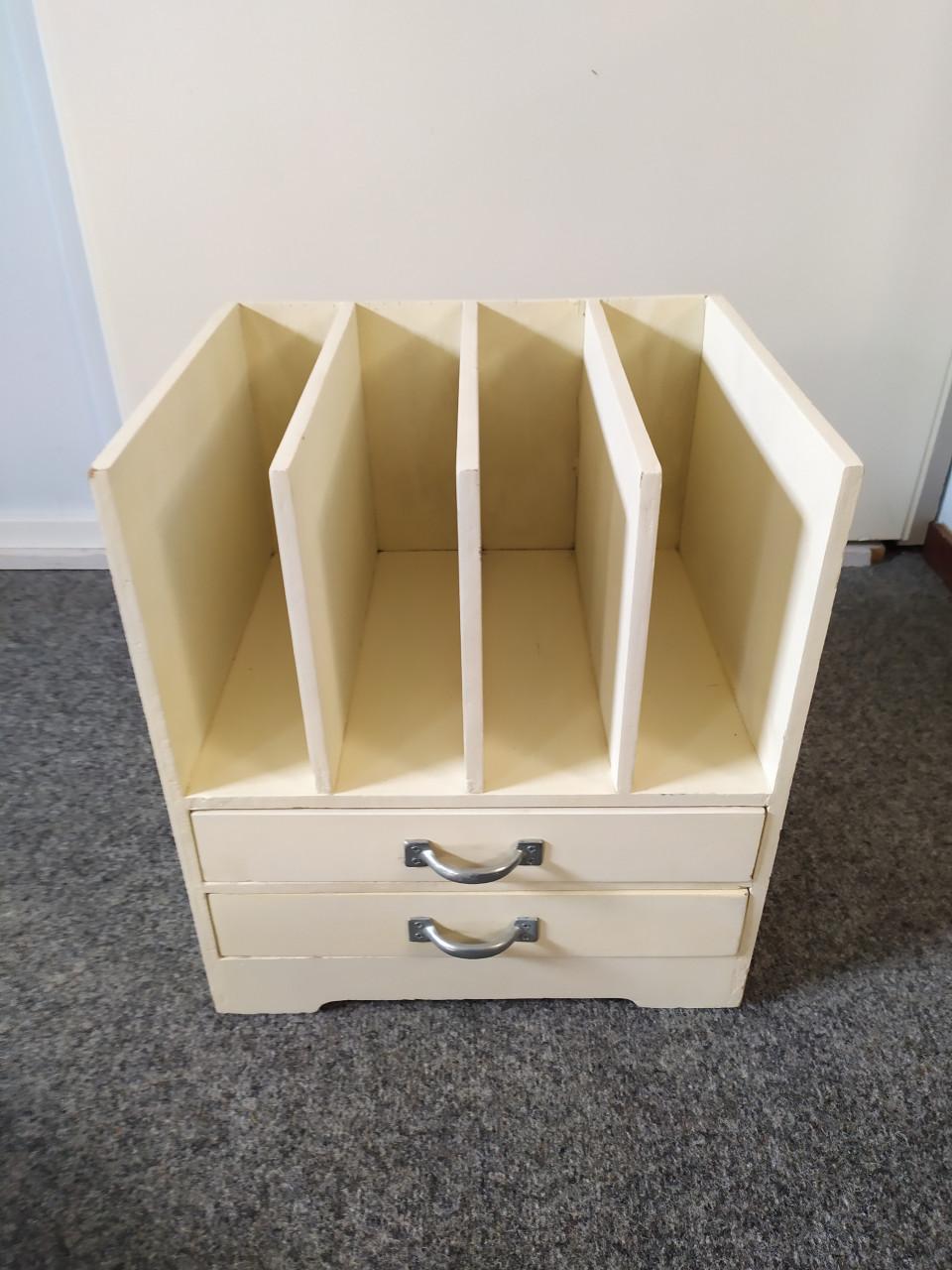 Retro receptenkastje van hout