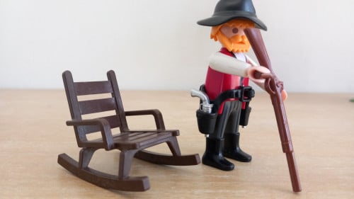 Playmobil sheriff in schommelstoel set 381313
