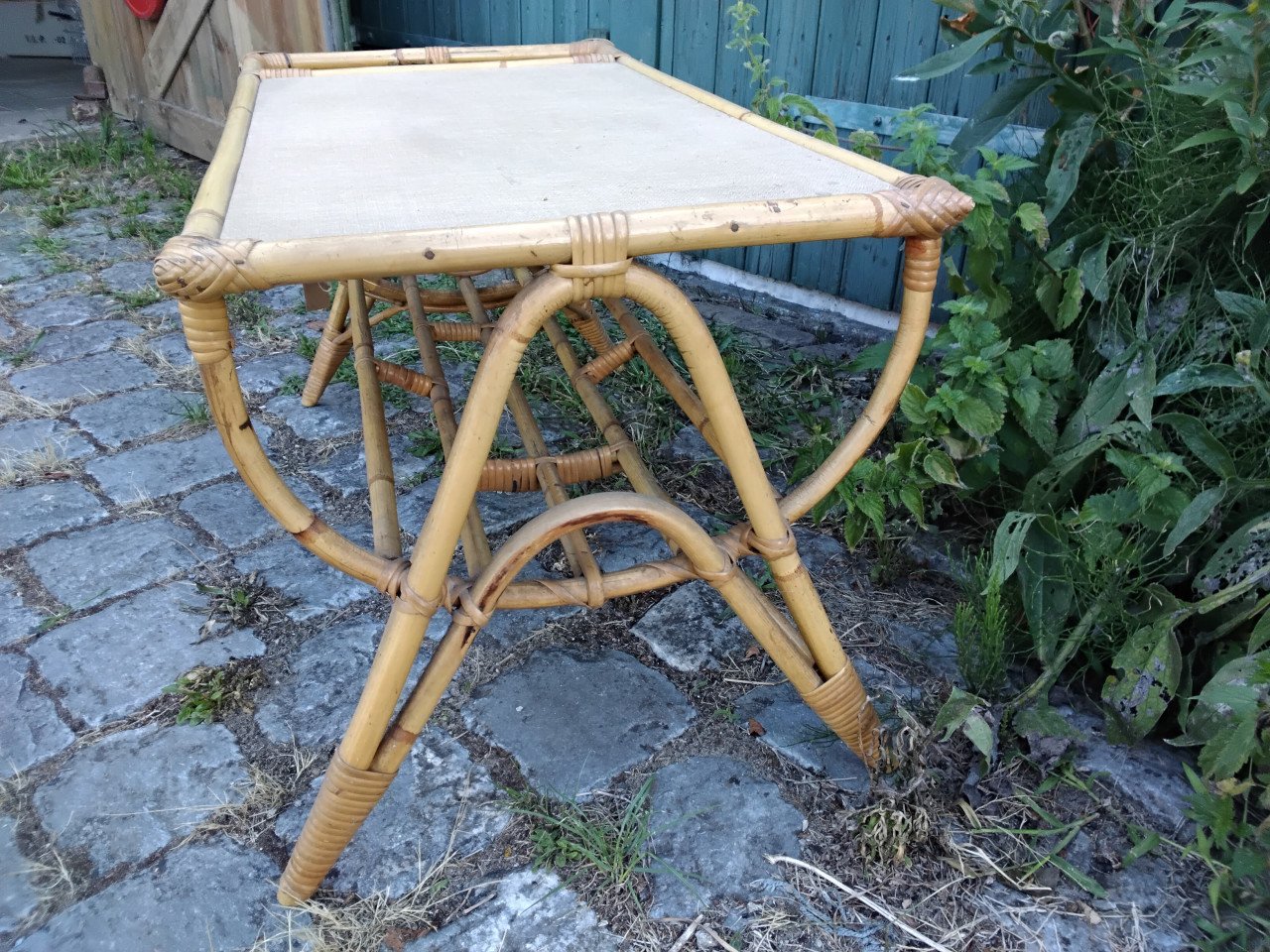 Vintage bamboe salontafel