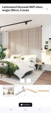 Lattenwand decowall MDF eiken