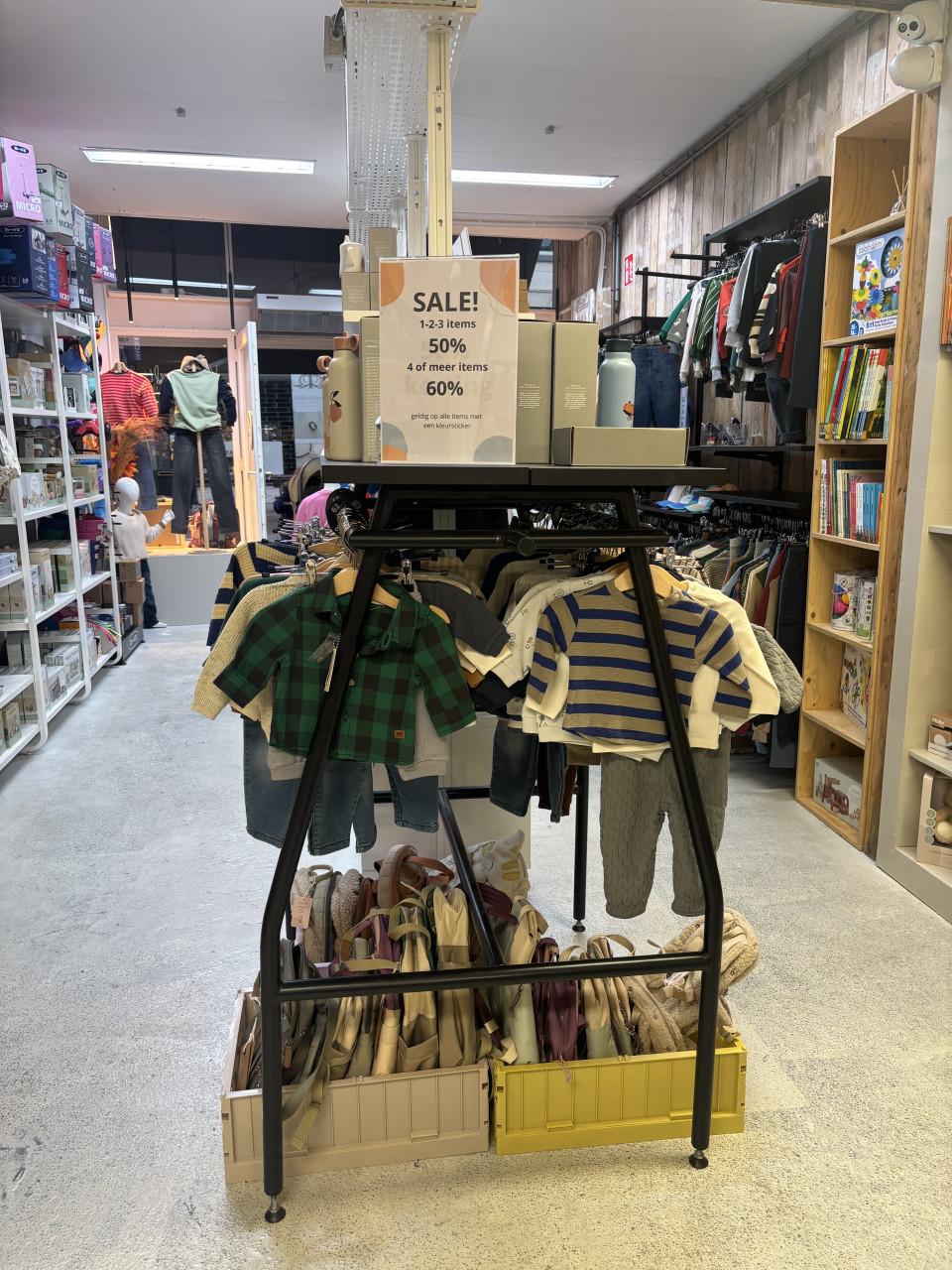 2x stevig kledingrek voor winkel