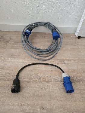 Kampeer verlengsnoer met verloopstekker