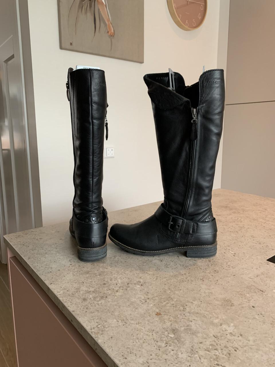 ✨Twee Paar Zo Goed Als Nieuwe Zwart Leren Dames Laarzen✨Footnotes-Ecco