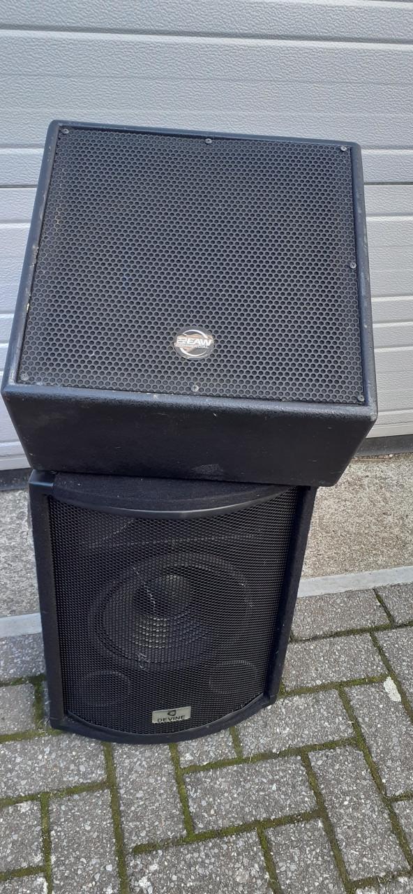 Monitor ** Speaker-box ** op statief 500Watt & Diverse boxen