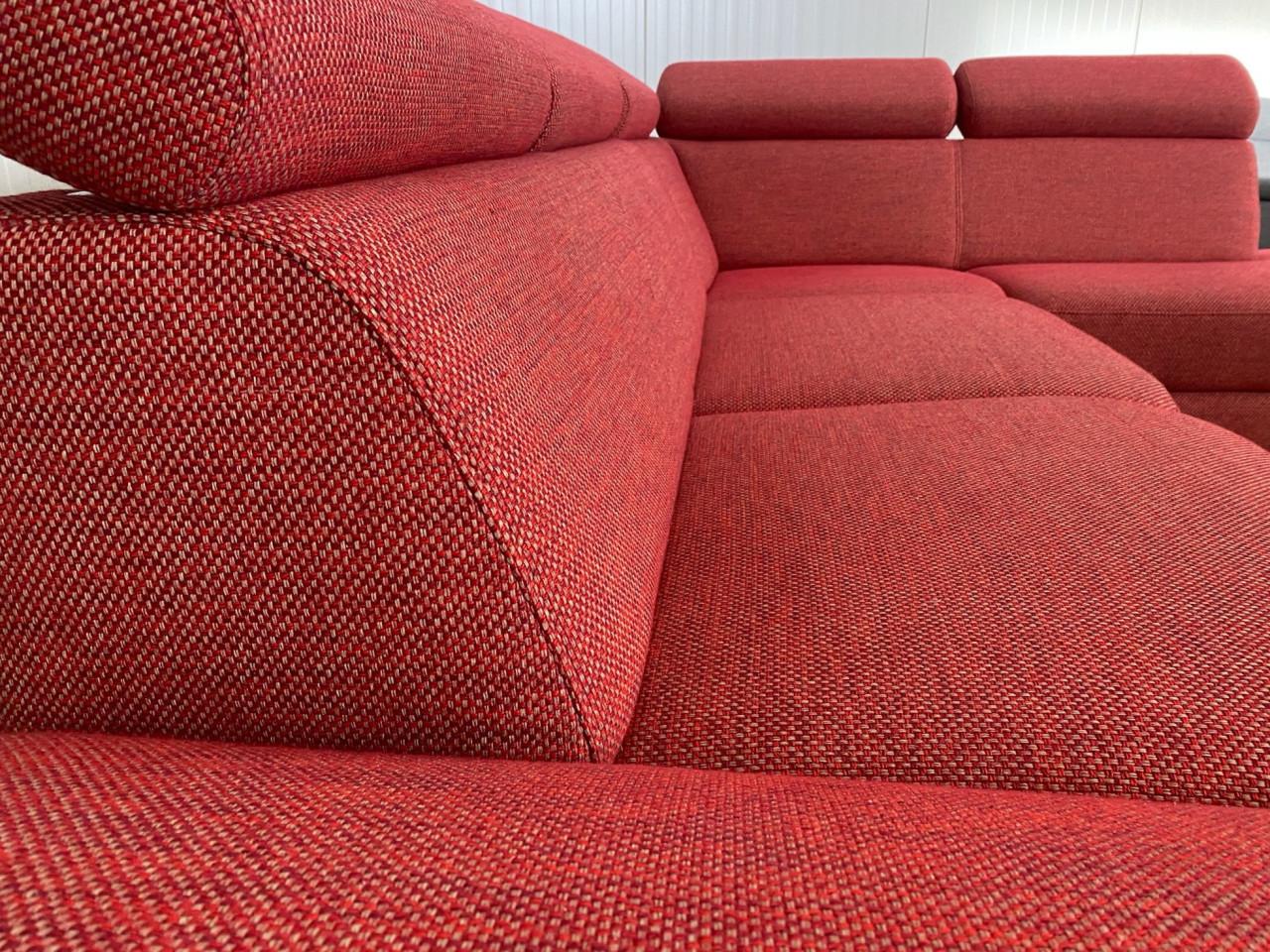 GRATIS LEVERING HEEL NL Mooi Rode Stoffen Hoekbank