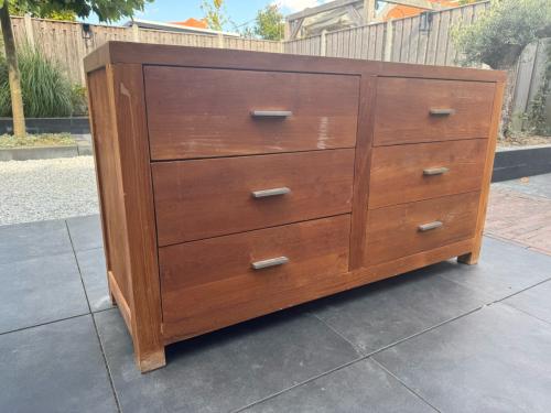 Teak ladekast te koop
