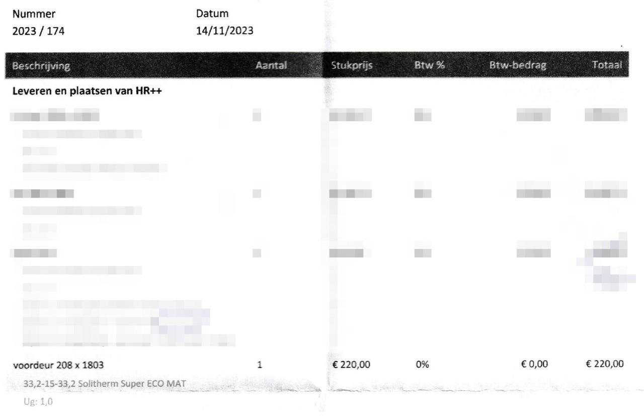 Hardhouten Voordeur met geïsoleerde brievenbus, dubbel glas en 3 sleutels