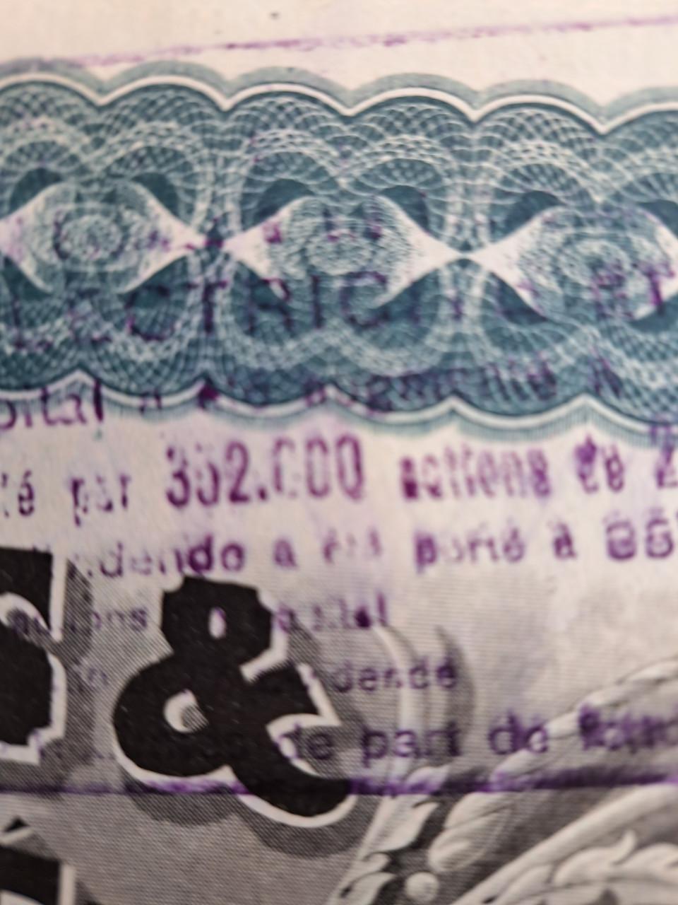 Oude aandelen tramways & electricite de constantinople 1929