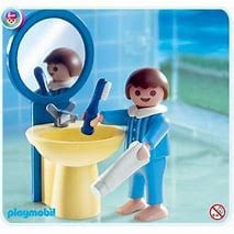 Playmobil jongetje in de badkamer