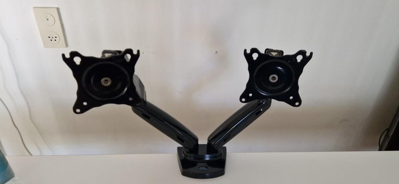 Monitor standaard voor 2 schermen van 13 tot 27 inch met gasveer