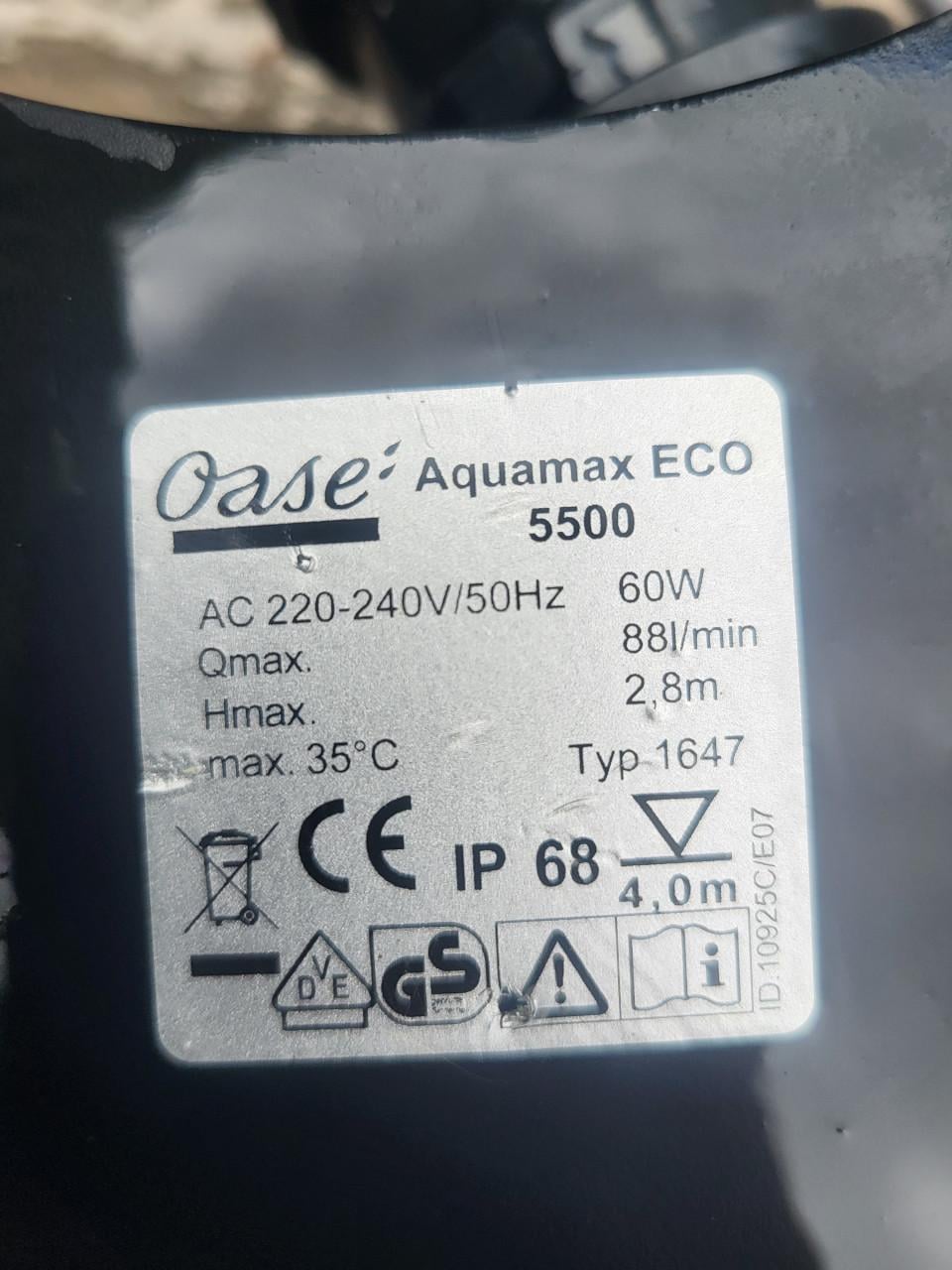 Oase Biotec Screenmatic 40000 vijverfilter, Aquamax Eco 5500