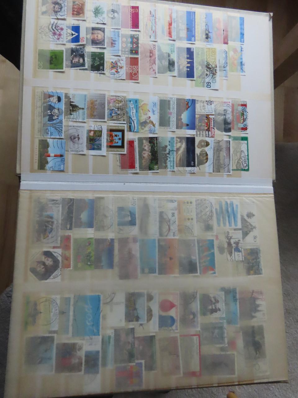 Stokboek vol postzegels Duitsland