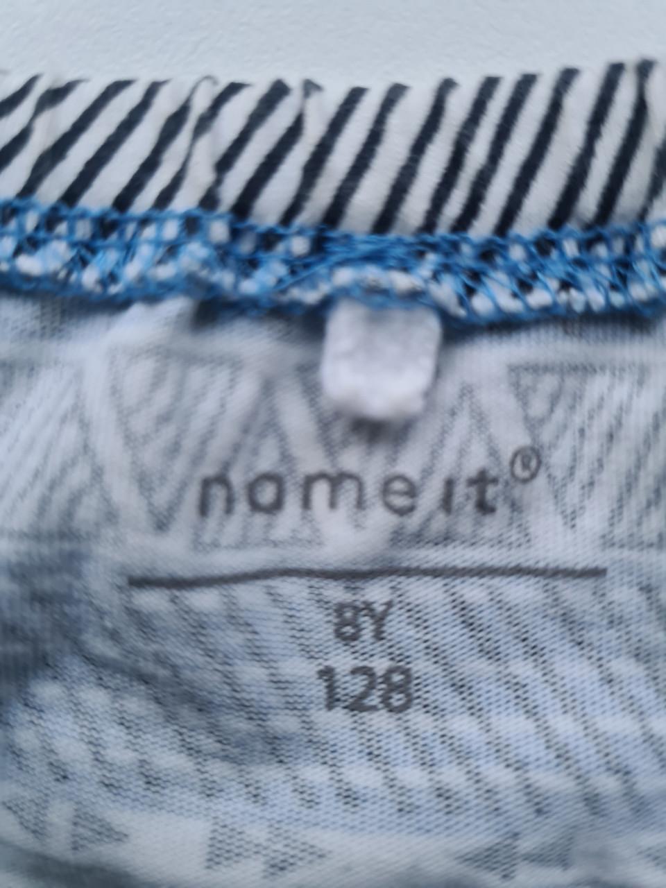 Blauw , witte jumpsuit van Name It  Maat 128