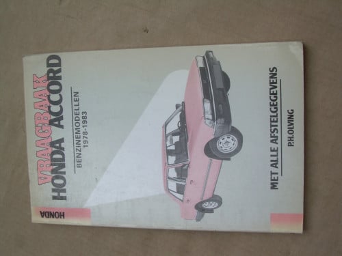 Vraagbaak Honda Accord bwj. 1978 - 1983