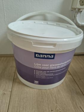 Gamma glasweefsellijm, glasweefsel behanglijm, vinyllijm 5kg