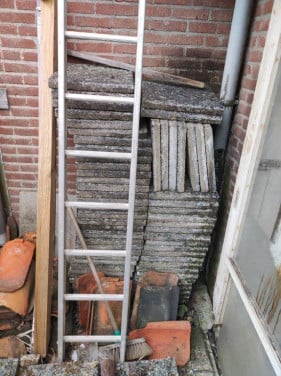Gewassen grindtegels donker 40 x40 cm